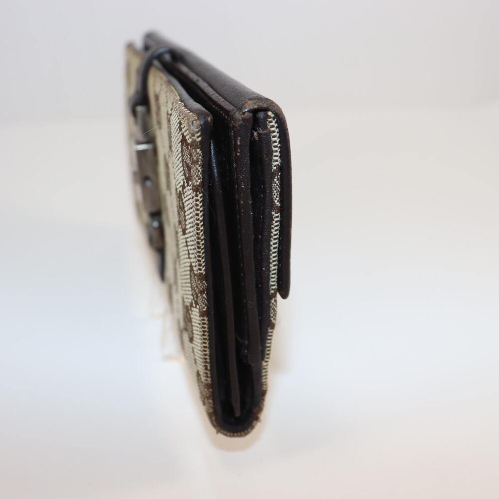 Vintage Gucci GG Canvas & Leather Wallet w/ Lock Accent – Canvas Jackie - Picture 3 of 8